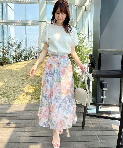 Couture Brooch / クチュールブローチ カットソー | 【二の腕カバー・通勤】レース袖テレコトップス | 詳細11