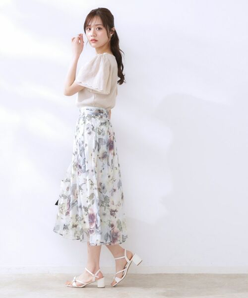 Couture Brooch / クチュールブローチ カットソー | 【二の腕カバー・通勤】レース袖テレコトップス | 詳細14