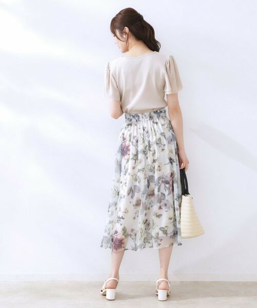 Couture Brooch / クチュールブローチ カットソー | 【二の腕カバー・通勤】レース袖テレコトップス | 詳細15