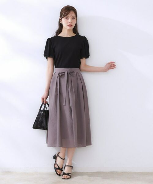 Couture Brooch / クチュールブローチ カットソー | 【二の腕カバー・通勤】レース袖テレコトップス | 詳細21