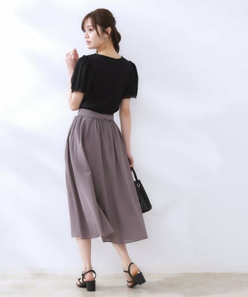 Couture Brooch / クチュールブローチ カットソー | 【二の腕カバー・通勤】レース袖テレコトップス | 詳細23