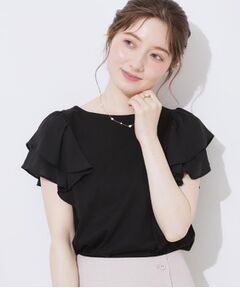 Couture Brooch / クチュールブローチ カットソー | 【接触冷感・UVカット・二の腕カバー】ラッフルフレアスリーブ