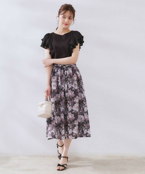 Couture Brooch / クチュールブローチ カットソー | 【接触冷感・UVカット・二の腕カバー】ラッフルフレアスリーブ | 詳細11