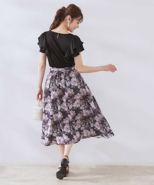 Couture Brooch / クチュールブローチ カットソー | 【接触冷感・UVカット・二の腕カバー】ラッフルフレアスリーブ | 詳細13