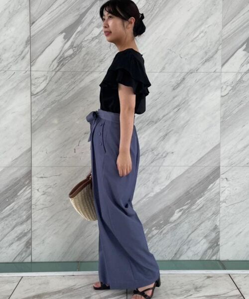 Couture Brooch / クチュールブローチ カットソー | 【接触冷感・UVカット・二の腕カバー】ラッフルフレアスリーブ | 詳細19