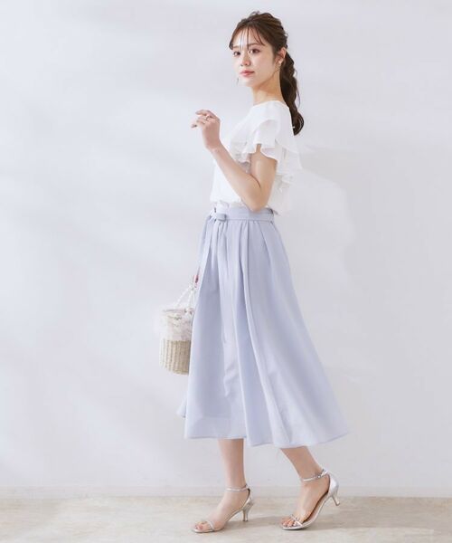 Couture Brooch / クチュールブローチ カットソー | 【接触冷感・UVカット・二の腕カバー】ラッフルフレアスリーブ | 詳細2