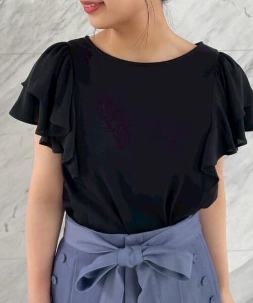 Couture Brooch / クチュールブローチ カットソー | 【接触冷感・UVカット・二の腕カバー】ラッフルフレアスリーブ | 詳細21