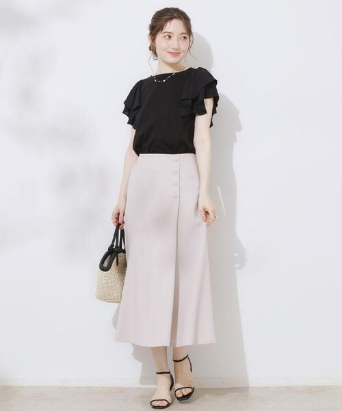 Couture Brooch / クチュールブローチ カットソー | 【接触冷感・UVカット・二の腕カバー】ラッフルフレアスリーブ | 詳細22