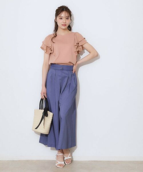 Couture Brooch / クチュールブローチ カットソー | 【接触冷感・UVカット・二の腕カバー】ラッフルフレアスリーブ | 詳細25