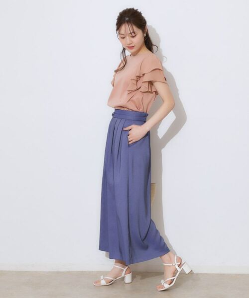 Couture Brooch / クチュールブローチ カットソー | 【接触冷感・UVカット・二の腕カバー】ラッフルフレアスリーブ | 詳細26