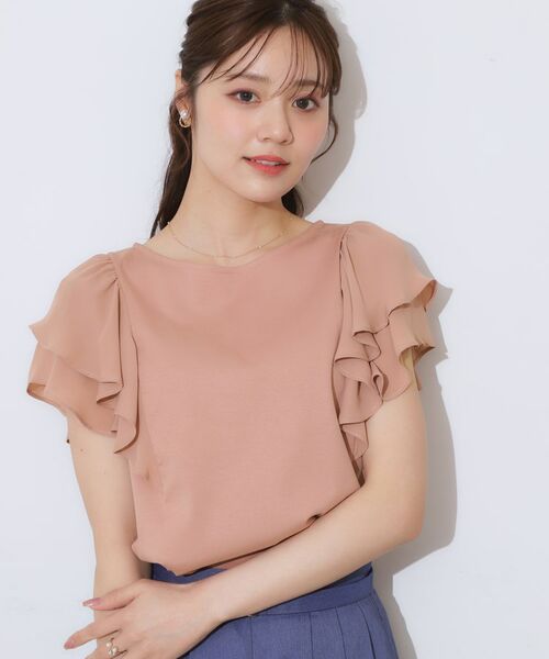 Couture Brooch / クチュールブローチ カットソー | 【接触冷感・UVカット・二の腕カバー】ラッフルフレアスリーブ | 詳細28