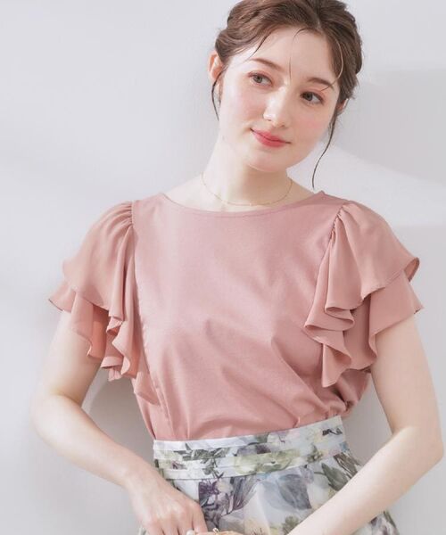 Couture Brooch / クチュールブローチ カットソー | 【接触冷感・UVカット・二の腕カバー】ラッフルフレアスリーブ | 詳細30