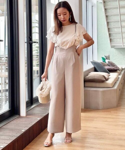 Couture Brooch / クチュールブローチ カットソー | 【接触冷感・UVカット・二の腕カバー】ラッフルフレアスリーブ | 詳細7