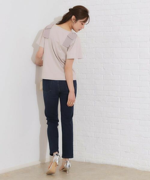 Couture Brooch / クチュールブローチ カットソー | 【リボン・マシンウォッシャブル・UV機能・接触冷感】肩リボントップス | 詳細14