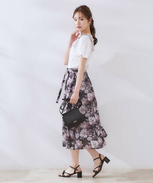 Couture Brooch / クチュールブローチ カットソー | 【リボン・マシンウォッシャブル・UV機能・接触冷感】肩リボントップス | 詳細2