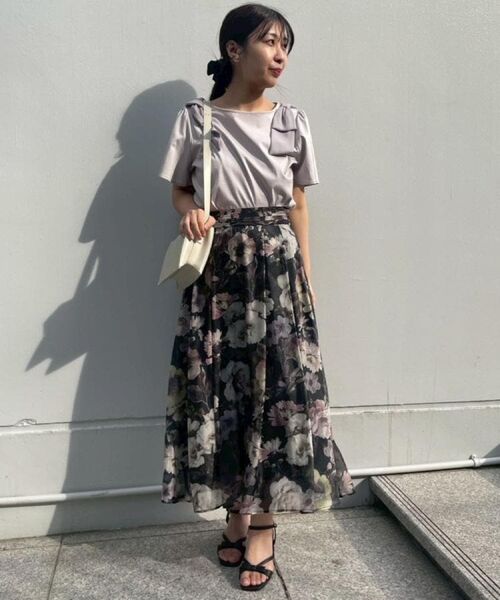 Couture Brooch / クチュールブローチ カットソー | 【リボン・マシンウォッシャブル・UV機能・接触冷感】肩リボントップス | 詳細20