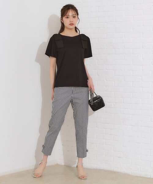 Couture Brooch / クチュールブローチ カットソー | 【リボン・マシンウォッシャブル・UV機能・接触冷感】肩リボントップス | 詳細22