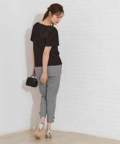 Couture Brooch / クチュールブローチ カットソー | 【リボン・マシンウォッシャブル・UV機能・接触冷感】肩リボントップス | 詳細24