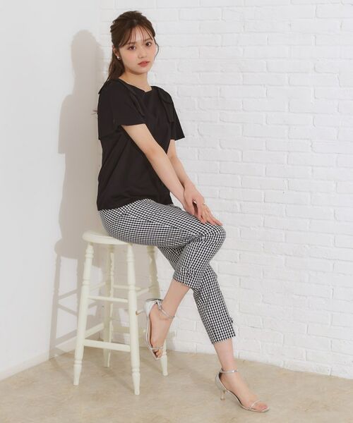 Couture Brooch / クチュールブローチ カットソー | 【リボン・マシンウォッシャブル・UV機能・接触冷感】肩リボントップス | 詳細25