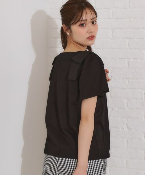 Couture Brooch / クチュールブローチ カットソー | 【リボン・マシンウォッシャブル・UV機能・接触冷感】肩リボントップス | 詳細28