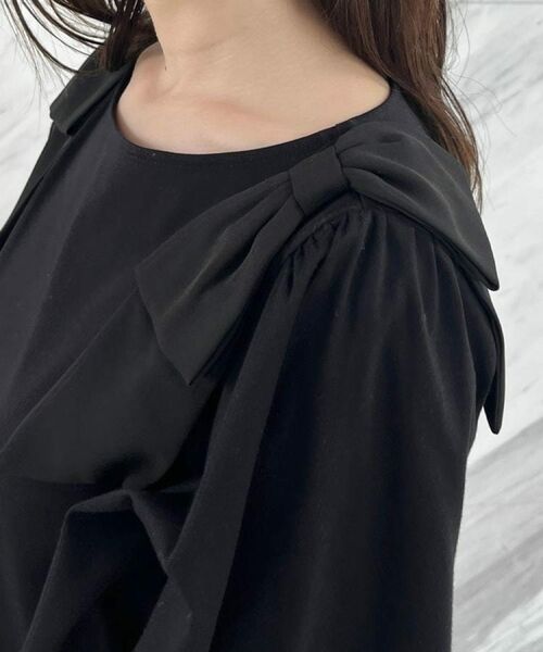 Couture Brooch / クチュールブローチ カットソー | 【リボン・マシンウォッシャブル・UV機能・接触冷感】肩リボントップス | 詳細30