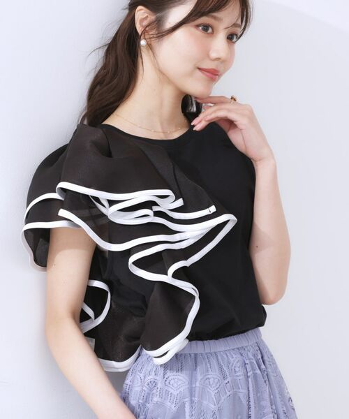 Couture Brooch / クチュールブローチ カットソー | シルケットアシメデザインフリルT | 詳細10