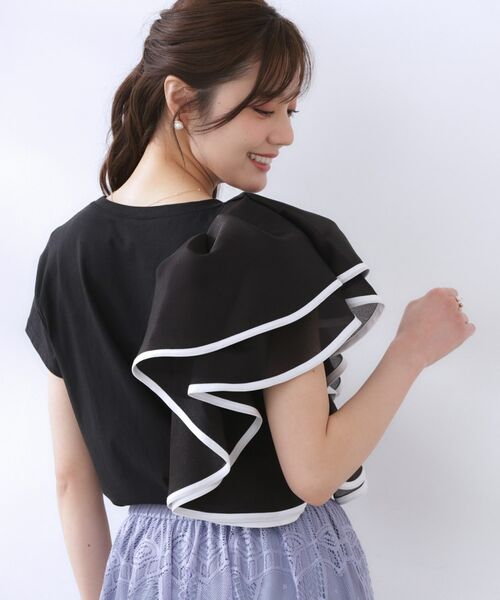 Couture Brooch / クチュールブローチ カットソー | シルケットアシメデザインフリルT | 詳細12