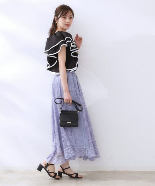 Couture Brooch / クチュールブローチ カットソー | シルケットアシメデザインフリルT | 詳細14