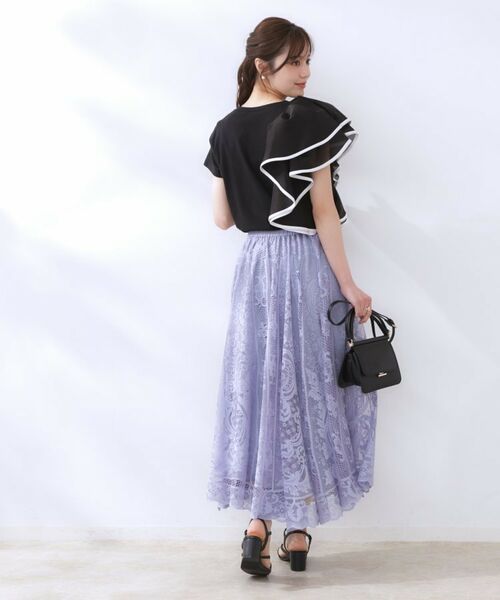 Couture Brooch / クチュールブローチ カットソー | シルケットアシメデザインフリルT | 詳細15