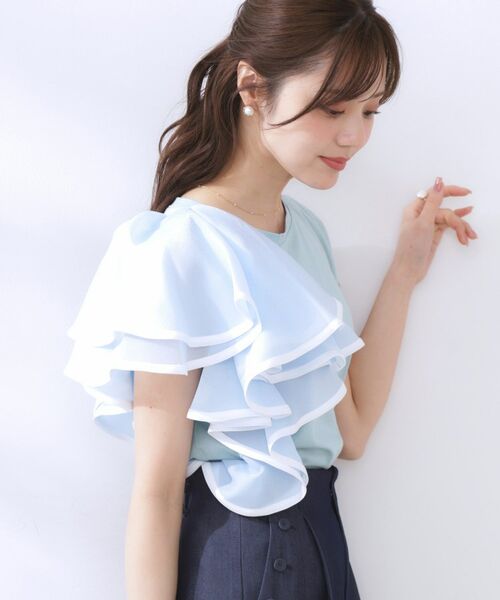 Couture Brooch / クチュールブローチ カットソー | シルケットアシメデザインフリルT | 詳細18