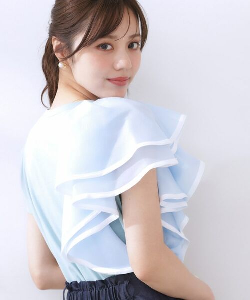 Couture Brooch / クチュールブローチ カットソー | シルケットアシメデザインフリルT | 詳細19