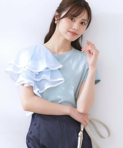 Couture Brooch / クチュールブローチ カットソー | シルケットアシメデザインフリルT | 詳細20