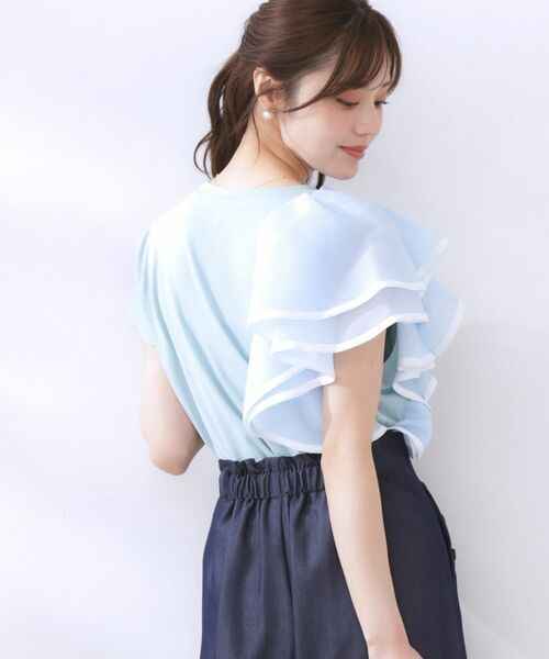 Couture Brooch / クチュールブローチ カットソー | シルケットアシメデザインフリルT | 詳細21