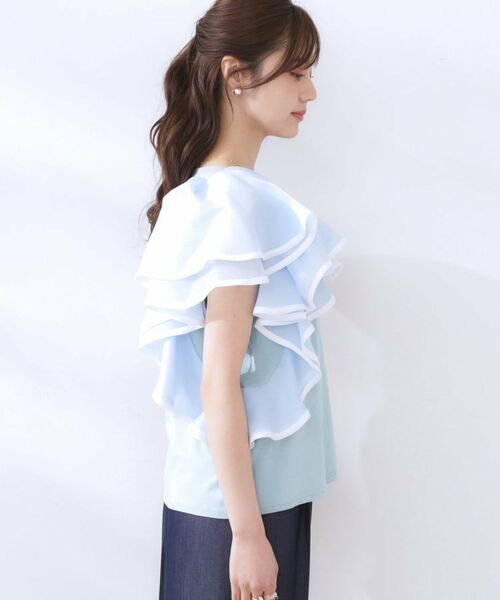 Couture Brooch / クチュールブローチ カットソー | シルケットアシメデザインフリルT | 詳細27