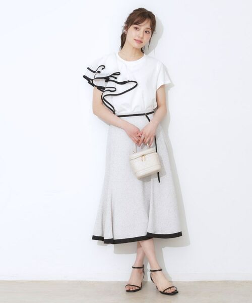 Couture Brooch / クチュールブローチ カットソー | シルケットアシメデザインフリルT | 詳細5