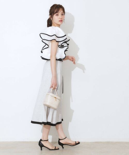 Couture Brooch / クチュールブローチ カットソー | シルケットアシメデザインフリルT | 詳細6