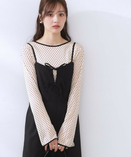 Couture Brooch / クチュールブローチ カットソー | ドットチュールパイピング2WAYプルオーバー | 詳細1