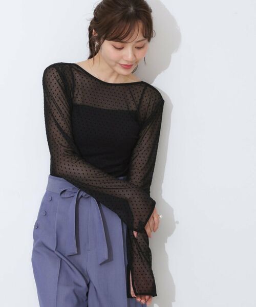 Couture Brooch / クチュールブローチ カットソー | ドットチュールパイピング2WAYプルオーバー | 詳細13