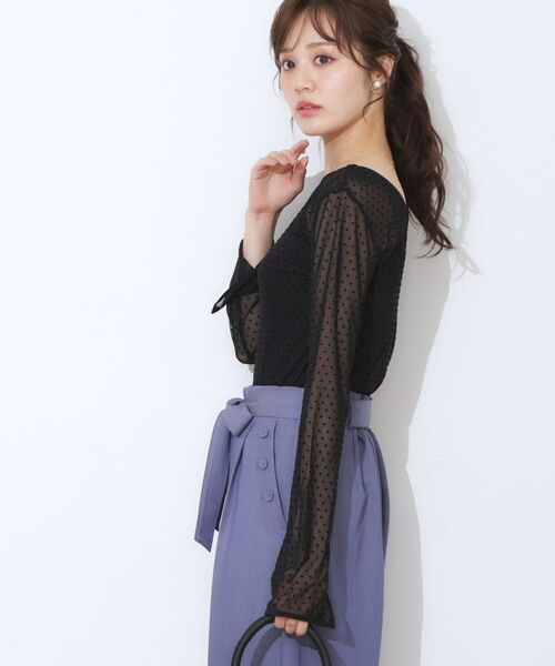 Couture Brooch / クチュールブローチ カットソー | ドットチュールパイピング2WAYプルオーバー | 詳細14