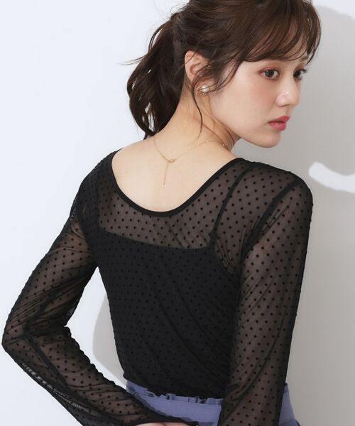 Couture Brooch / クチュールブローチ カットソー | ドットチュールパイピング2WAYプルオーバー | 詳細15
