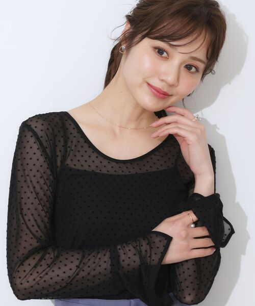 Couture Brooch / クチュールブローチ カットソー | ドットチュールパイピング2WAYプルオーバー | 詳細17