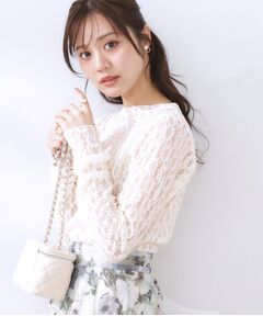 Couture Brooch / クチュールブローチ カットソー | レースクルーネックプルオーバー