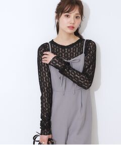 Couture Brooch / クチュールブローチ カットソー | レースクルーネックプルオーバー