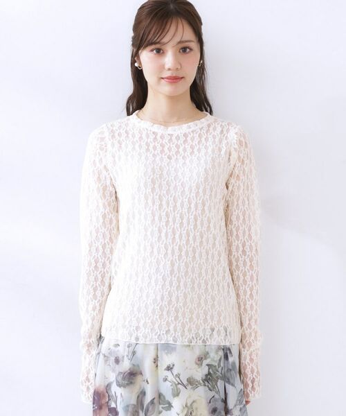 Couture Brooch / クチュールブローチ カットソー | レースクルーネックプルオーバー | 詳細18