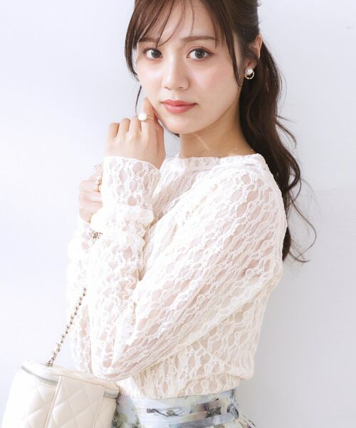 Couture Brooch / クチュールブローチ カットソー | レースクルーネックプルオーバー | 詳細2