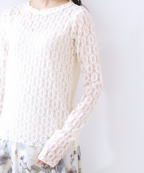 Couture Brooch / クチュールブローチ カットソー | レースクルーネックプルオーバー | 詳細22