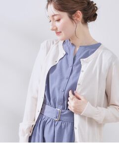 Couture Brooch / クチュールブローチ カーディガン・ボレロ | 【手洗い可能・UV・アンチピリング・接触冷感】ポイント透かしニットカーディー