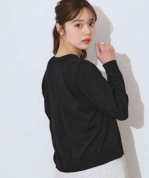 Couture Brooch / クチュールブローチ カーディガン・ボレロ | 【手洗い可能・UV・アンチピリング・接触冷感】ポイント透かしニットカーディー | 詳細22