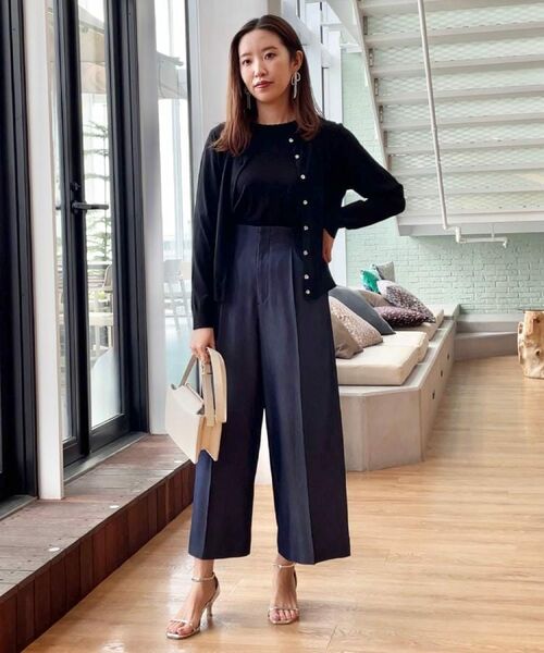 Couture Brooch / クチュールブローチ カーディガン・ボレロ | 【手洗い可能・UV・アンチピリング・接触冷感】ポイント透かしニットカーディー | 詳細23