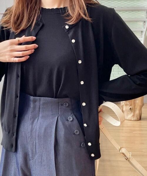 Couture Brooch / クチュールブローチ カーディガン・ボレロ | 【手洗い可能・UV・アンチピリング・接触冷感】ポイント透かしニットカーディー | 詳細26